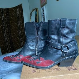 Harley Davidson pointed toe harness boots